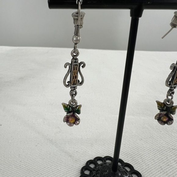 Cherub Pendant necklace and matching earrings Vintage Unsigned - Picture 8 of 10